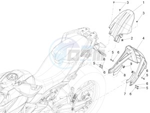 ETV 1200 Caponord Carabinieri drawing Rear mudguard