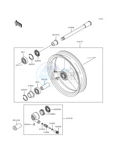 ZX 750 M [NINJA ZX-7R] (M1-M2) [NINJA ZX-7R] drawing FRONT WHEEL