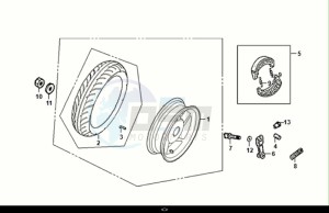 FIDDLE II 50 (AF05W5-NL) (E5) (M1) drawing REAR WHEEL