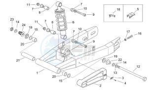 RS 50 Tuono drawing Swing arm - Shock absorber