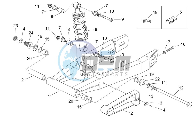 Swing arm - Shock absorber