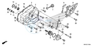 CRF450RF CRF450R Europe Direct - (ED) drawing LEFT CRANKCASE COVER