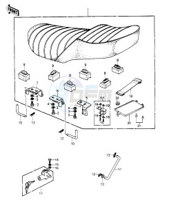 KZ 550 C [LTD] (C1-C2) [LTD] drawing SEAT -- 80-81 C1_C2- -