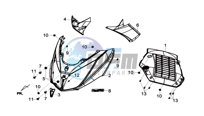 FR PLATE / INDICATORS / INNER LEG SHIELD