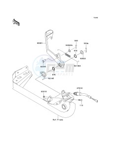 KVF 650 B [PRAIRIE 650 4X4 ADVANTAGE CLASSIC] (B1) [PRAIRIE 650 4X4 ADVANTAGE CLASSIC] drawing BRAKE PEDAL