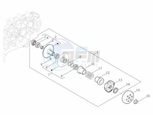 LIBERTY 50 CORPORATE NO ABS E4 (EMEA) drawing Driven pulley