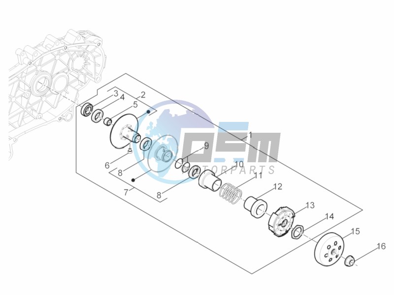 Driven pulley