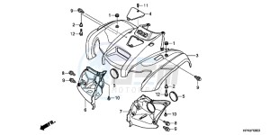 TRX420FPMC TRX420 ED drawing FRONT FENDER