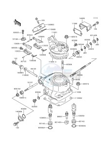 KX 125 K [KX125] (K1) [KX125] drawing CYLINDER HEAD_CYLINDER