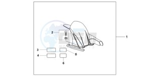 CB600FA9 France - (F / ABS CMF) drawing HUGGER PEARL PEARL COOL WHITE