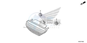 TRX420FA1F TRX420 Europe Direct - (ED) drawing TAILLIGHT