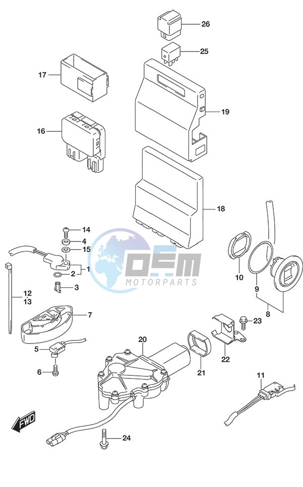 PTT Switch/Engine Control Unit