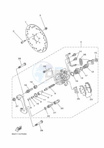 YXZ1000E YXZ1000R (B5J9) drawing REAR BRAKE CALIPER 2