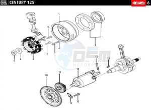 CENTURY-125-E4-GREY drawing MAGNETIC  - FLYWHEEL - START ENGINE