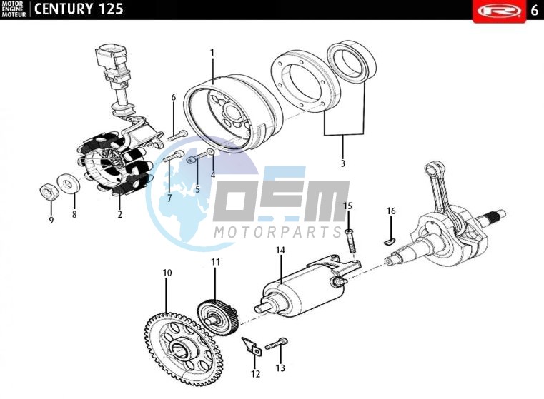 MAGNETIC  - FLYWHEEL - START ENGINE