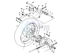 TRX 850 drawing REAR WHEEL