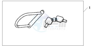 CBF1000S9 France - (F / ABS CMF) drawing HONDA U-LOCK