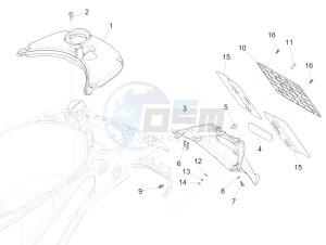 PRIMAVERA 150 4T 3V IE NOABS E3 (NAFTA) drawing Rear cover - Splash guard