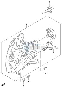 GS500 (P19) drawing HEADLAMP (GS500FK4 P24)