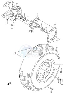 LT-Z250 (E19) drawing FRONT WHEEL