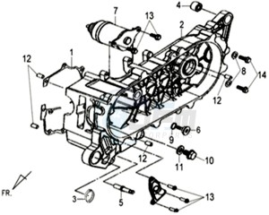 SYMPHONY SPORT 50 drawing CRANKCASE COVER LEFT