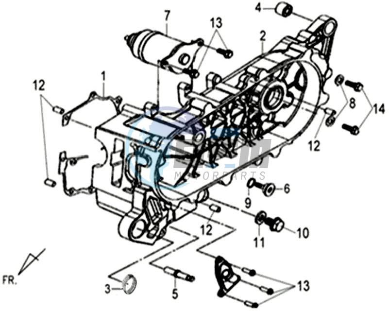 CRANKCASE COVER LEFT