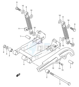 JR50 (P3-P28) drawing REAR SWINGING ARM