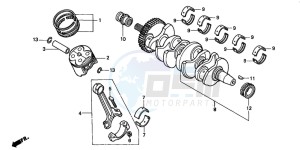 CB600F2 HORNET S drawing CRANKSHAFT/PISTON