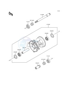 KX 125 K [KX125] (K2) [KX125] drawing FRONT HUB