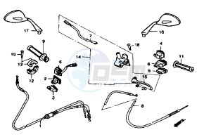 SUPER FANCY - 50 cc drawing HANDLEBAR CONTROLS