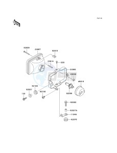 KL 650 A [KLR650] (A15-A19) [KLR650] drawing HEADLIGHT-- S- -