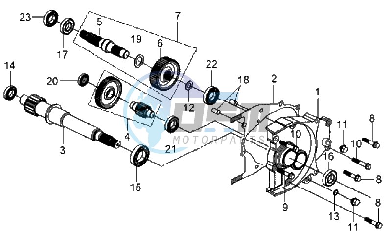 CRANKCASE - DRIVE SHAFT