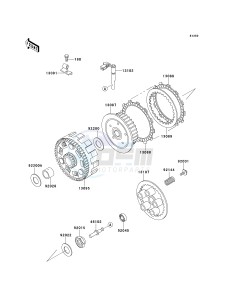 KLX 650 D [KLX650R] (D1) [KLX650R] drawing CLUTCH