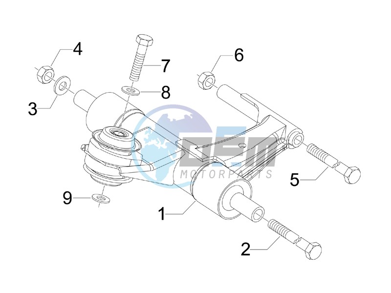 Swinging arm