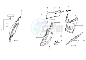 EURO MX - 150 cc drawing SIDE COVERS