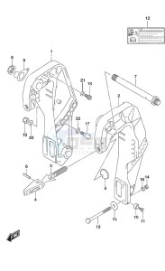 DF 25A drawing Clamp Bracket w/Power Tilt