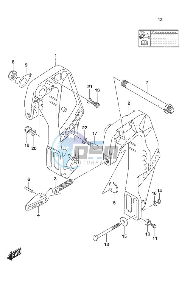 Clamp Bracket w/Power Tilt