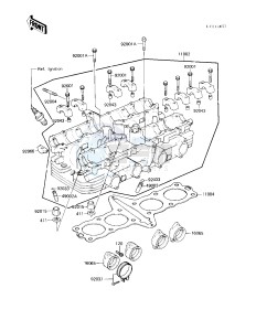 KZ 750 F [LTD SHAFT] (F1) [LTD SHAFT] drawing CYLINDER HEAD