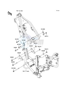 KLX250 KLX250S9F GB XX (EU ME A(FRICA) drawing Engine Mount