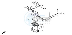 VT750DCA SHADOW SPIRIT drawing SUB AIR CLEANER