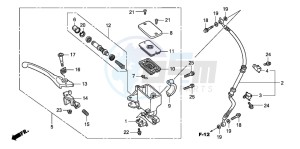 SH125S drawing FR. BRAKE MASTER CYLINDER