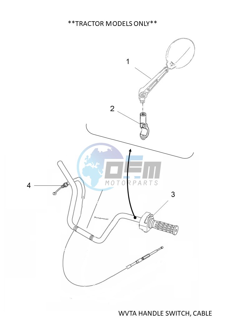 WVTA HANDLE SWITCH, CABLE