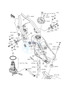 KLX250 KLX250SEF XX (EU ME A(FRICA) drawing Fuel Tank