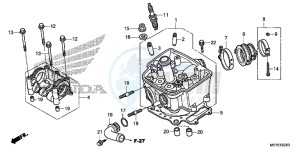 CRF450XE CRF450R Europe Direct - (ED) drawing CYLINDER HEAD