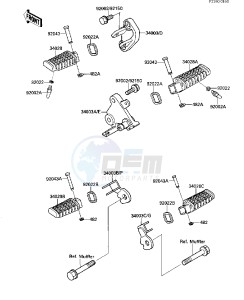 EX 500 A [EX500] (A1-A3) [EX500] drawing FOOTRESTS