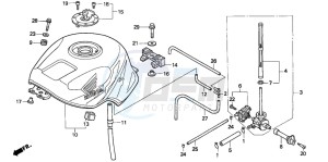 CBR900RR FIRE BLADE drawing FUEL TANK (2)