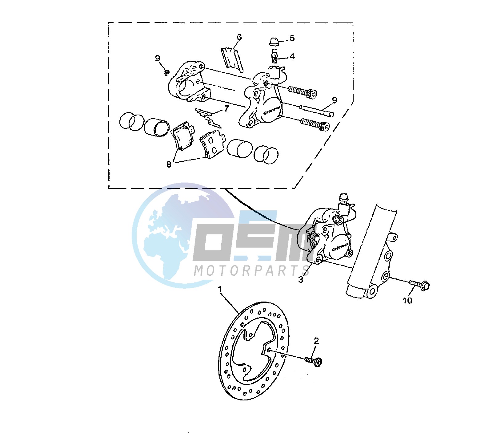 FRONT BRAKE CALIPER 3D43-4C