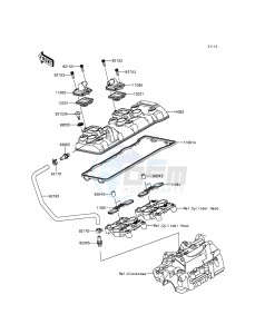 NINJA_ZX-6R_ABS ZX636FDF FR GB XX (EU ME A(FRICA) drawing Cylinder Head Cover