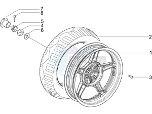 Liberty 50 4t Delivery drawing Rear Wheel