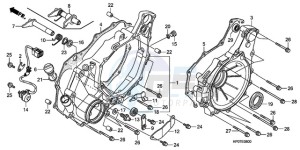 TRX500FEA Australia - (U / EC) drawing REAR CRANKCASE COVER